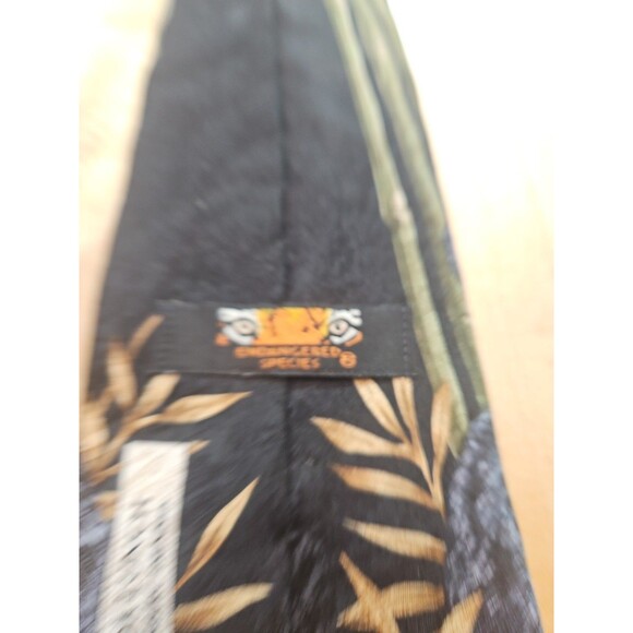 Endangered Species Vintage Panda Bear In Bamboo Tie 100% Silk - Picture 12 of 13